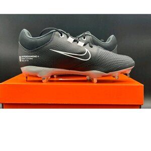 Nike Hyperdiamond 4 Pro Women's Softball Metal Cleats Black Size 7 Women